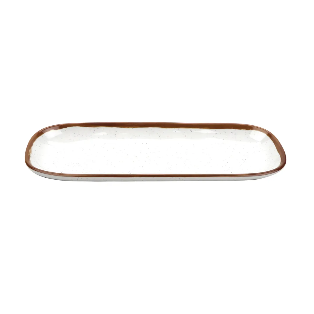 GET CS-146-RM Rustic Mill Platter – 14" X 5-1/2", Beige, Rect, Melamine, Dishwasher Safe, BPA Free