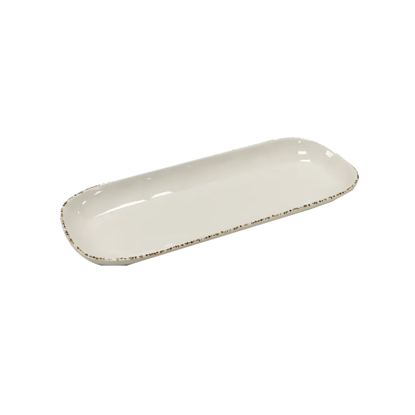 GET CS-146-UM Urban Mill Platter – 14" L × 5-1/2" W Beige Melamine Serving Tray, Dishwasher Safe, BPA‑Free