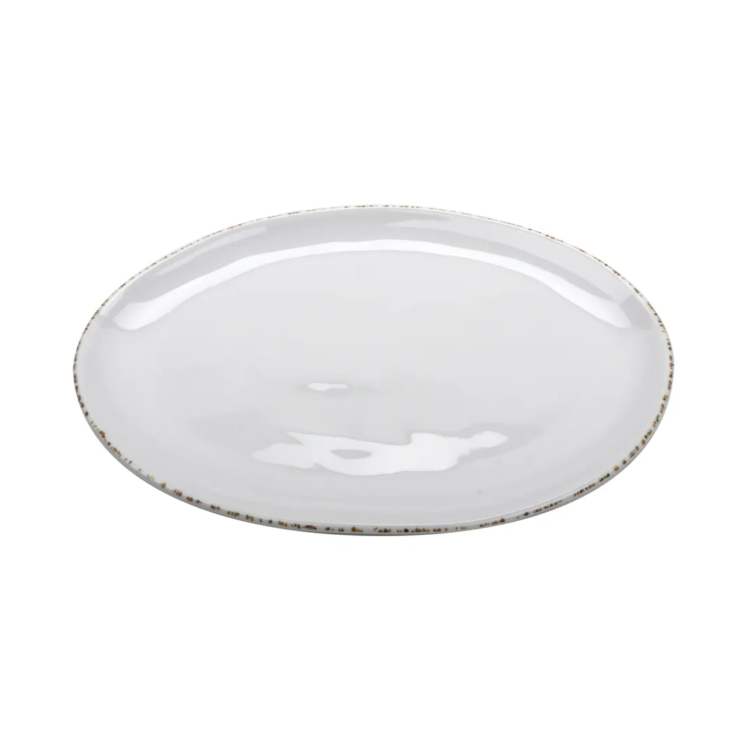 GET CS-1511-UM Mill™ Platter 15" x 11" Rectangular Melamine Cream Break-Resistant Dishwasher Safe