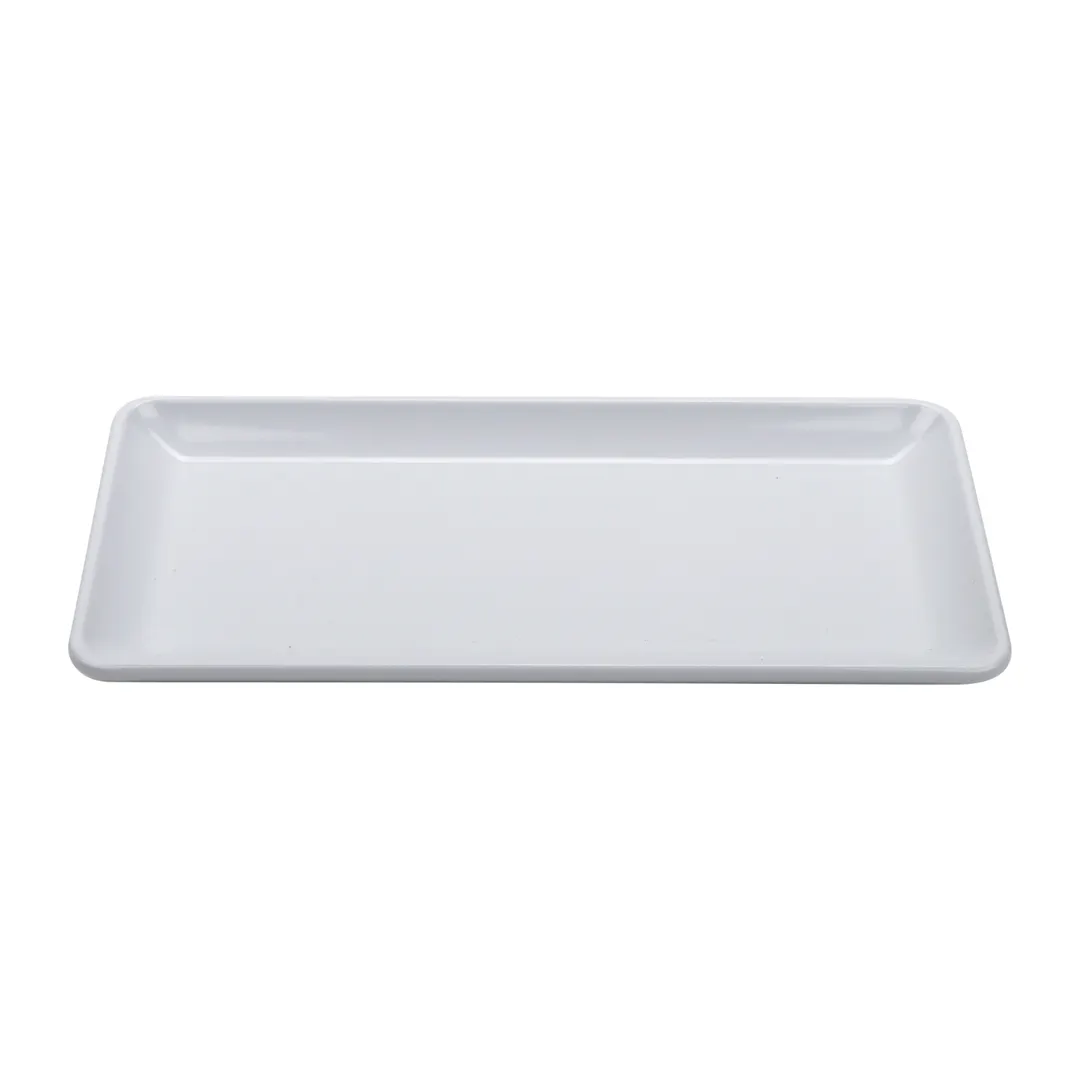 GET CS-1575-W Midtown™ Platter, 15" x 7-1/2", Rectangular, Coupe, Melamine, White, Break-Resistant