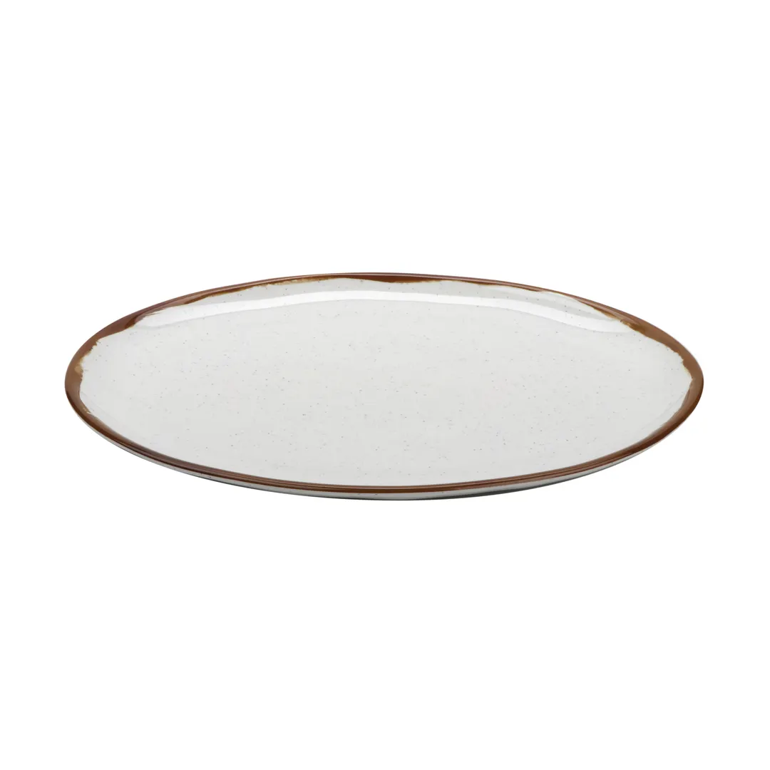GET CS-1813-RM Platter, 18" x 13" Oval, Beige, Melamine, Break-Resistant, Dishwasher Safe, BPA‑Free