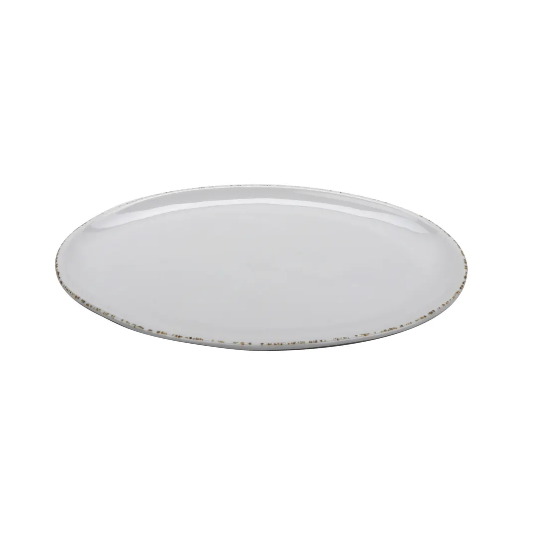GET CS-1813-UM Oval Melamine Platter, 18" x 13", Cream, Break‑Resistant, Dishwasher Safe, BPA‑Free