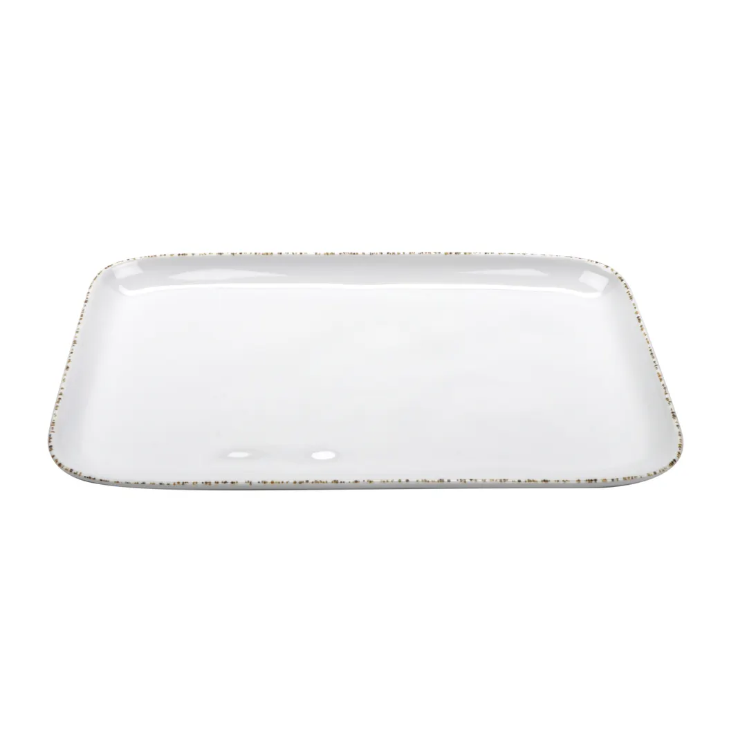 GET CS-1814-UM Urban Mill Display Tray, 18" x 11", Rectangular, Beiges, Melamine, Dishwasher Safe