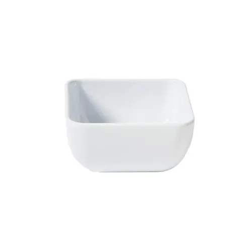 GET CS-4722-W Square Bowl, 16 oz, 4-3/4"x4-3/4"x2" White Melamine, BPA-Free - 1 Dozen