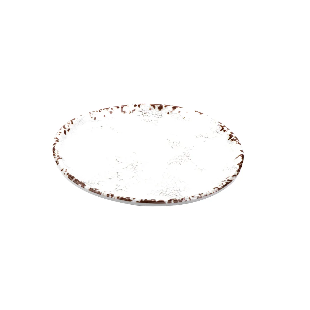 GET CS-5-FM - Beige 5-1/2" Round Melamine Bread/Side Dish Plate, BPA Free, Dishwasher Safe - Dozen