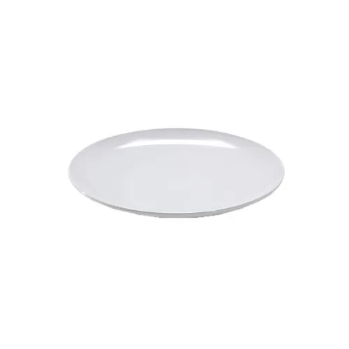GET CS-6108-W Siciliano/Mama Mia Plate, 14" Round Coupe, Melamine White - Dozen