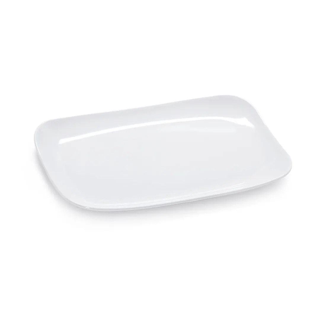 GET CS-6113-W Siciliano Platter, 18"L x 9-3/4"W, Rectangular, Break-Resistant, Melamine, White