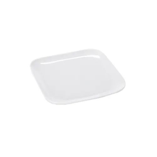 GET CS-6115-W Siciliano Plate, 5" L x 5" W Square Coupe, Melamine White, Break‑Resistant - Dozen