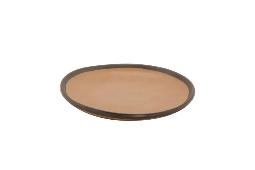 GET CS-90-TP Pottery Market Dinner Plate, 9" Round Coupe, Melamine, Speckled Taupe - Dozen