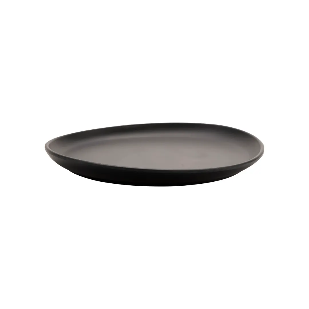 GET CS-910-DG Riverstone Dinner Plate, 9" Round Coupe, Melamine Dark Gray, Dishwasher Safe - Dozen