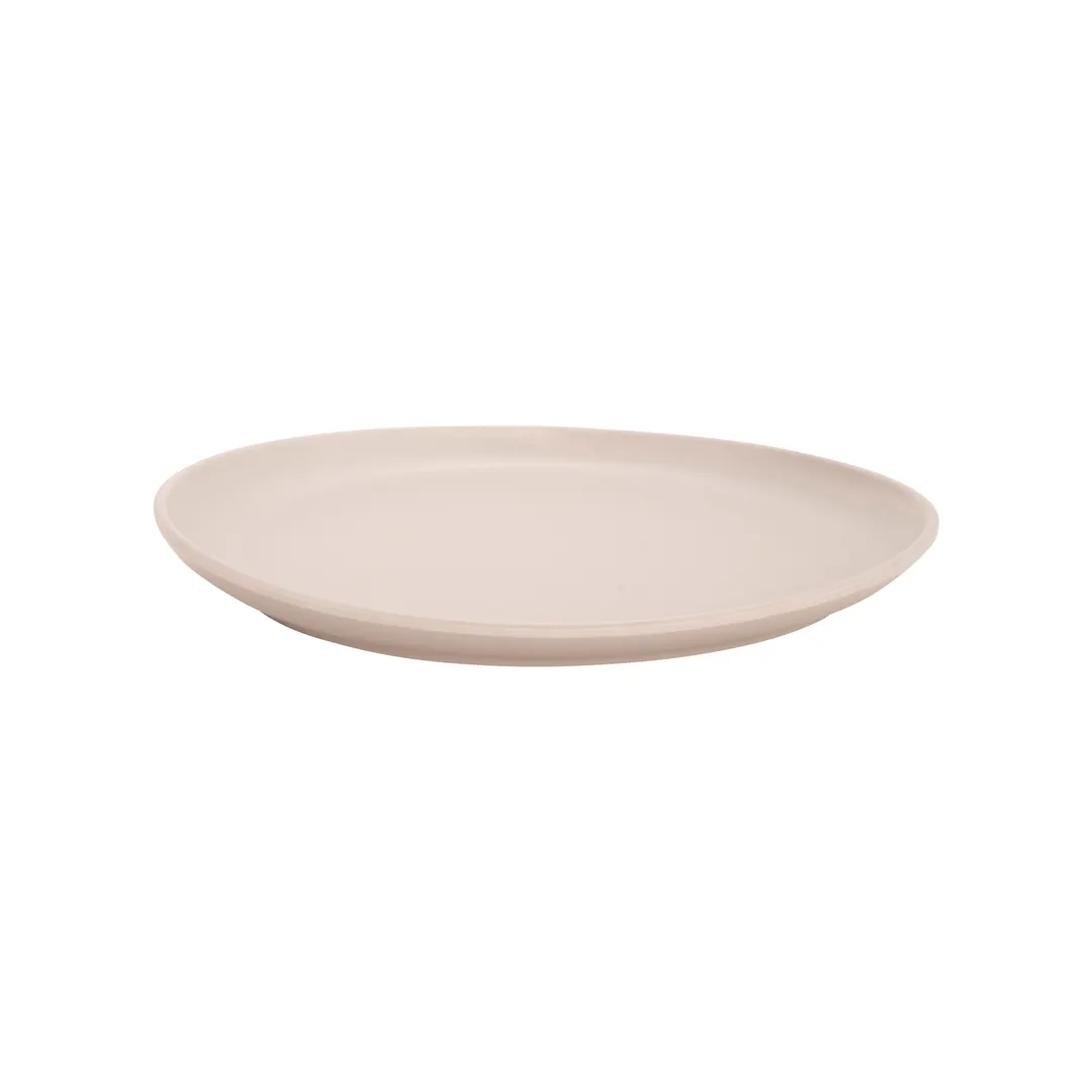 GET CS-910-LG Riverstone Dinner Plate, 9" Round Small Coupe, Melamine Gray, NSF, BPA Free - Dozen