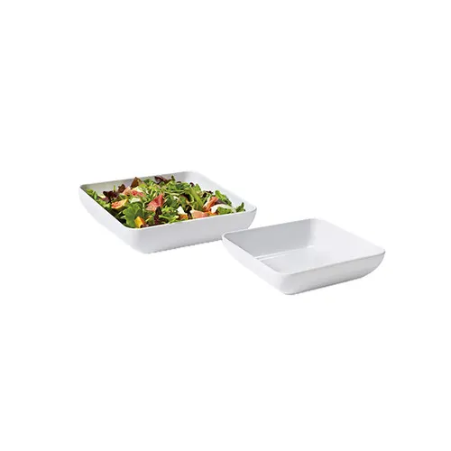 GET CS-9236-W Midtown™ Bowl, 2-3/10 Qt., 9" x 9" x 2"H, Square, Melamine, White