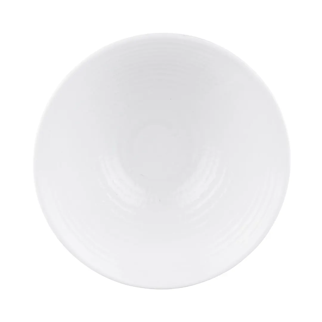GET D1005RR-BW Bowl, 14 oz, 5‑5/8" Dia × 2‑1/2" H, Melamine, Two‑Tone White Gloss/Black Matte