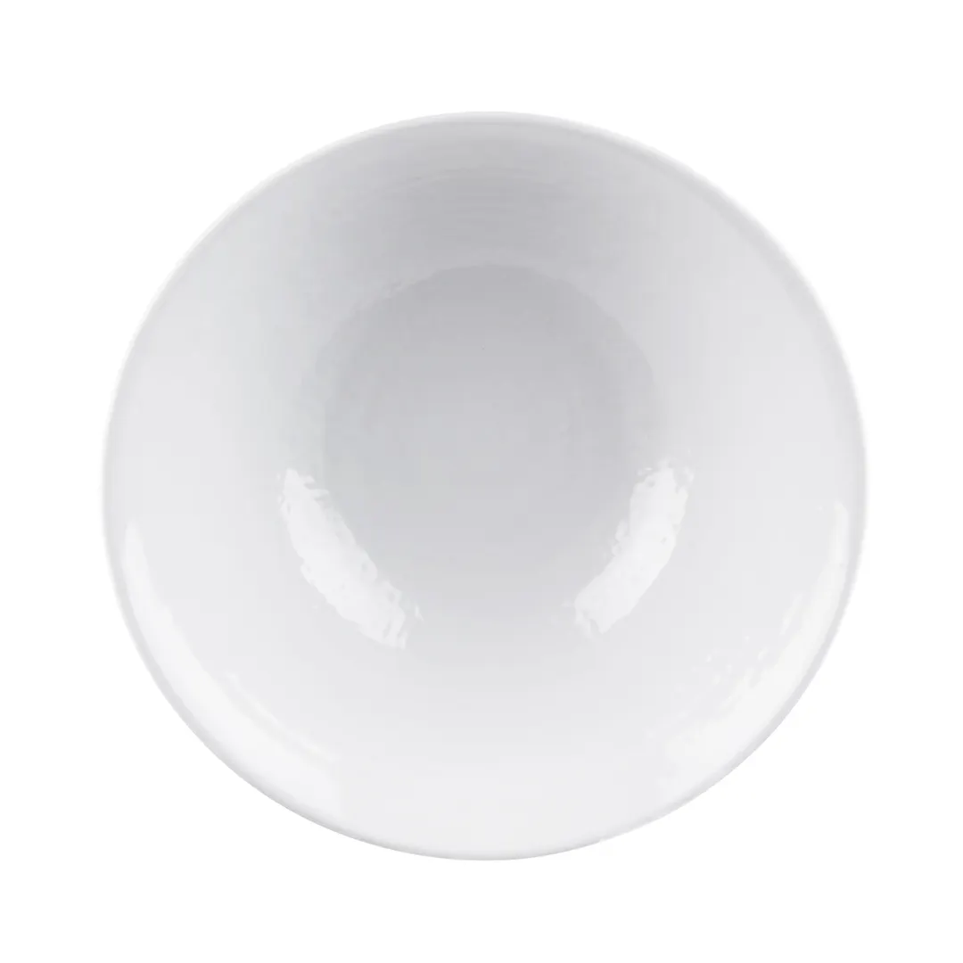 GET D1006RR-W 20oz White Melamine Bowl, 6-3/4" Dia × 2-3/4" H, Break‑Resistant, Dishwasher Safe