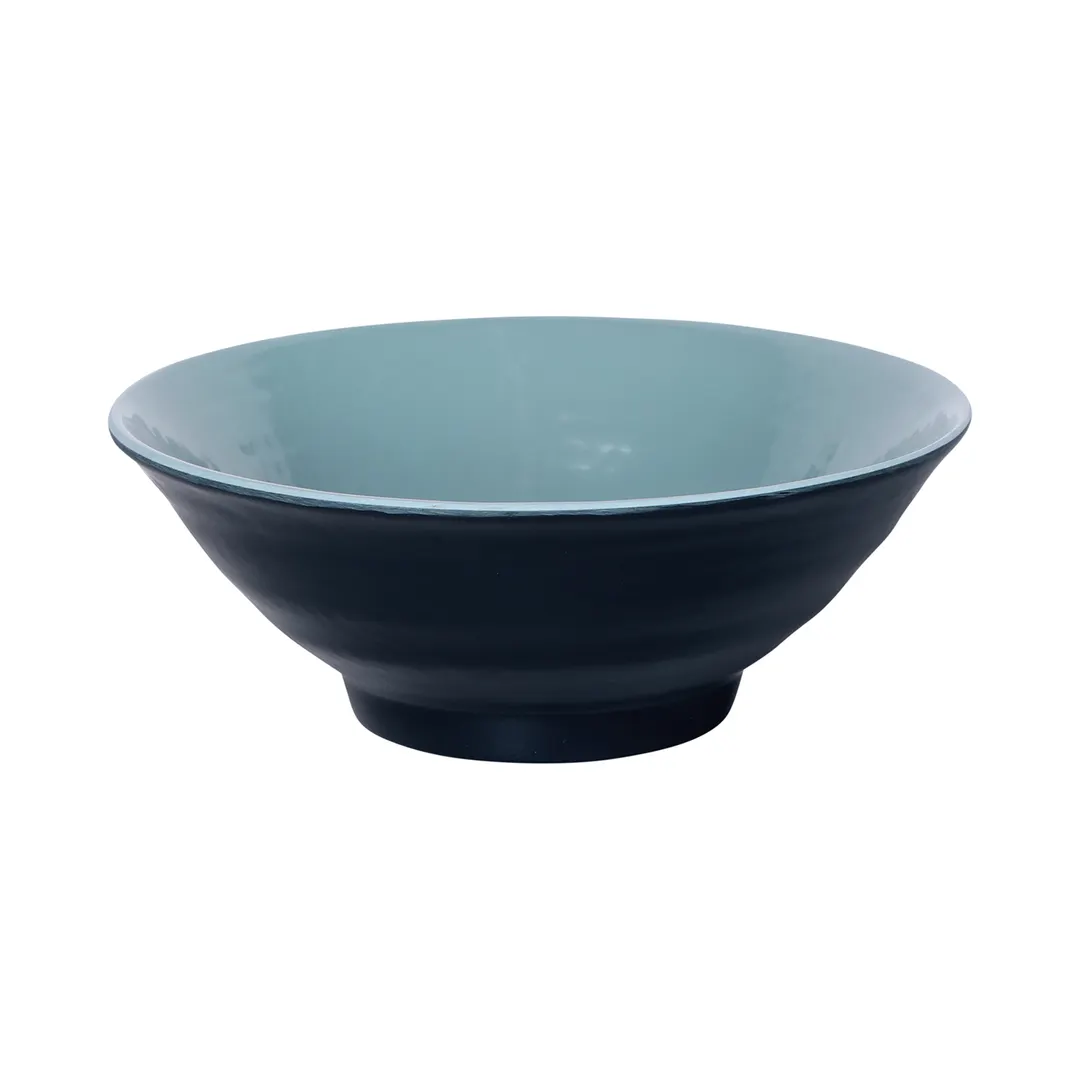 GET D1008RR-ABY/LAP Bowl, 40 Oz, 8-3/8" Dia x 3-1/8" H, Melamine, Two‑Tone Gloss/Lapis Matte