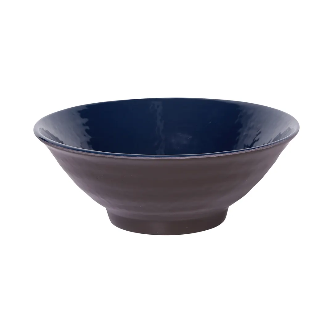 GET D1008RR-LAP/CH – 40oz Two‑Tone Melamine Bowl, 8‑3/8” Dia., 3‑1/8” H, Lapis Gloss Chocolate Matte