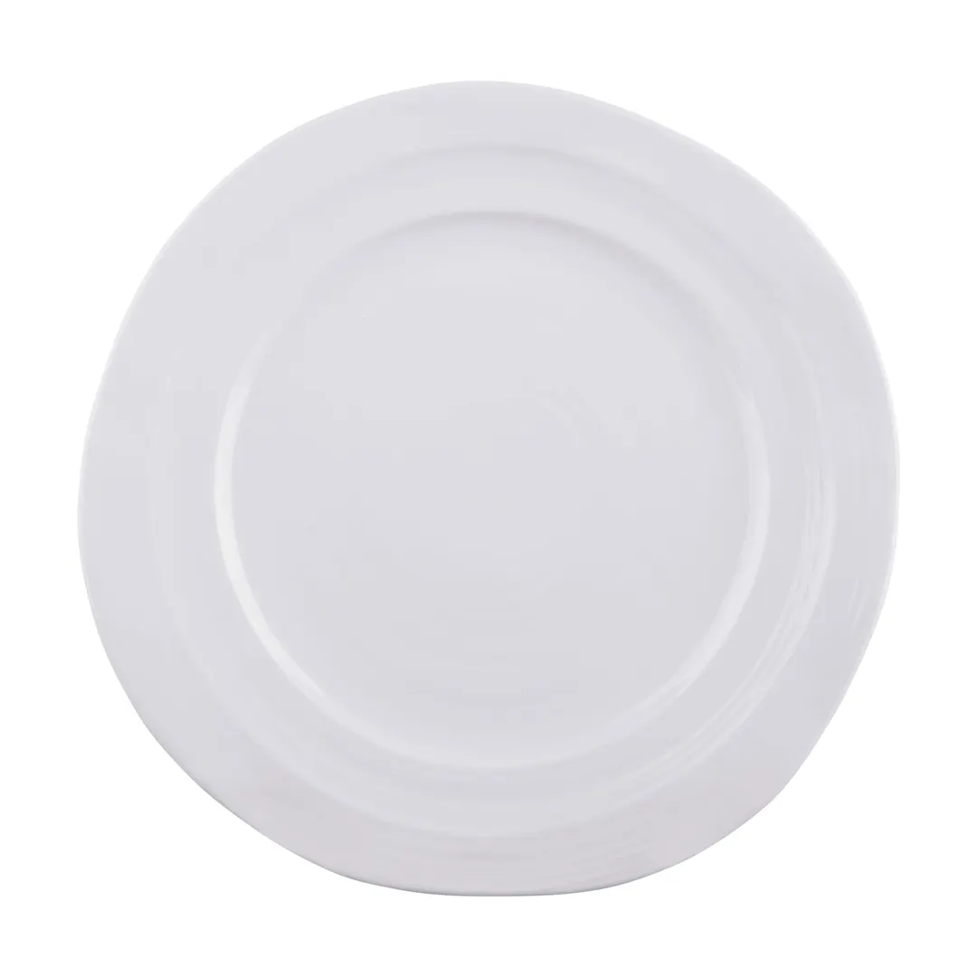 GET D101-W White Melamine Plate, 10" Dia. x 3/4" H, BPA Free, Dishwasher Safe, NSF