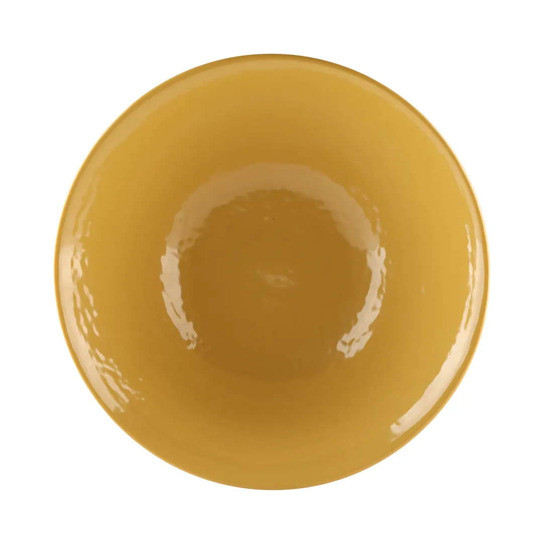 GET D1010RR-OO Yellow 55 Oz. Round Melamine Bowl, 9-3/4" Dia. x 3-1/4" H, Dishwasher Safe, BPA Free