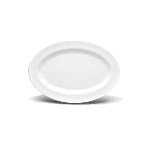 GET D1014OV-W Elite Global Solutions Platter, 14.5"L x 10.5"W x 1"H, Oval, Melamine, White