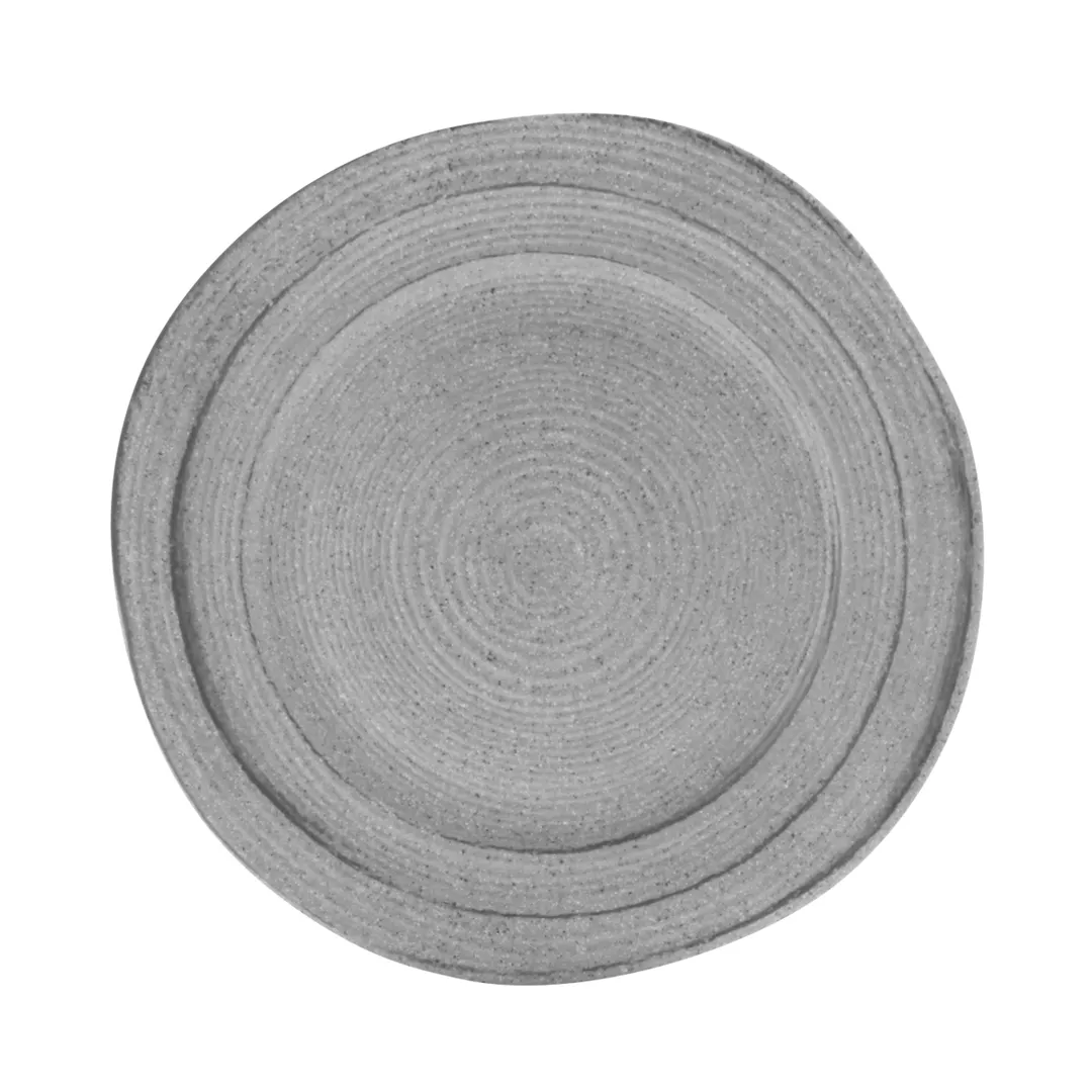 GET D101ST-GSD 10" Gray Melamine Plate, Irregular Round, 3/4" H, Scratch Resistant, Dishwasher Safe