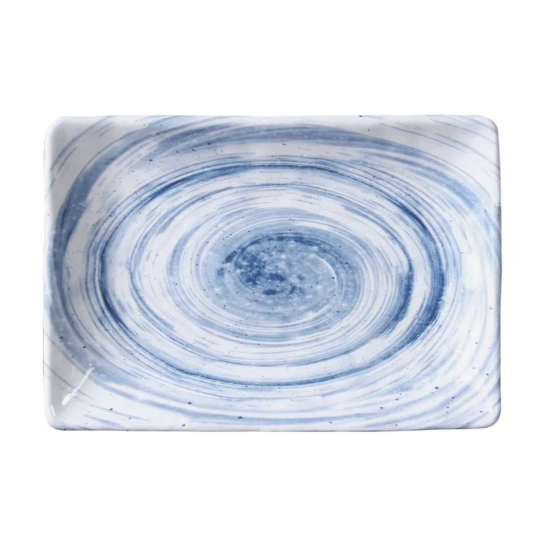 GET D1061RC-ND Plate, 10" x 6-3/4" x 1-3/8" H, Melamine Navy Blue, Break/Chip/Stain/Scratch Resistant