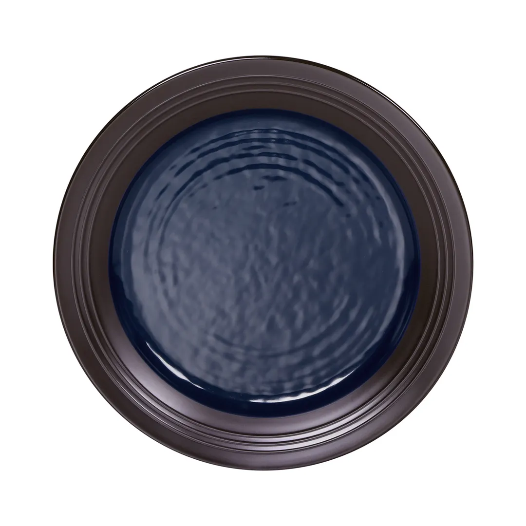 GET D1098GM-LAP/CH 11" Plate, Round, Two-Tone, Melamine, Gloss Interior, Chocolate Matte Exterior