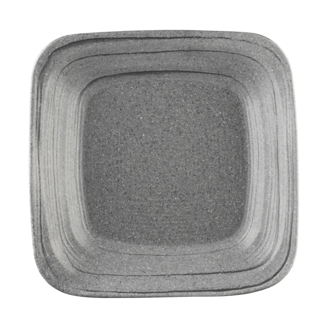 GET D10BST-GSD Elite Solutions Bowl, 45 Oz., 10" x 10" x 1-7/8", Gray Melamine Stoneware Design