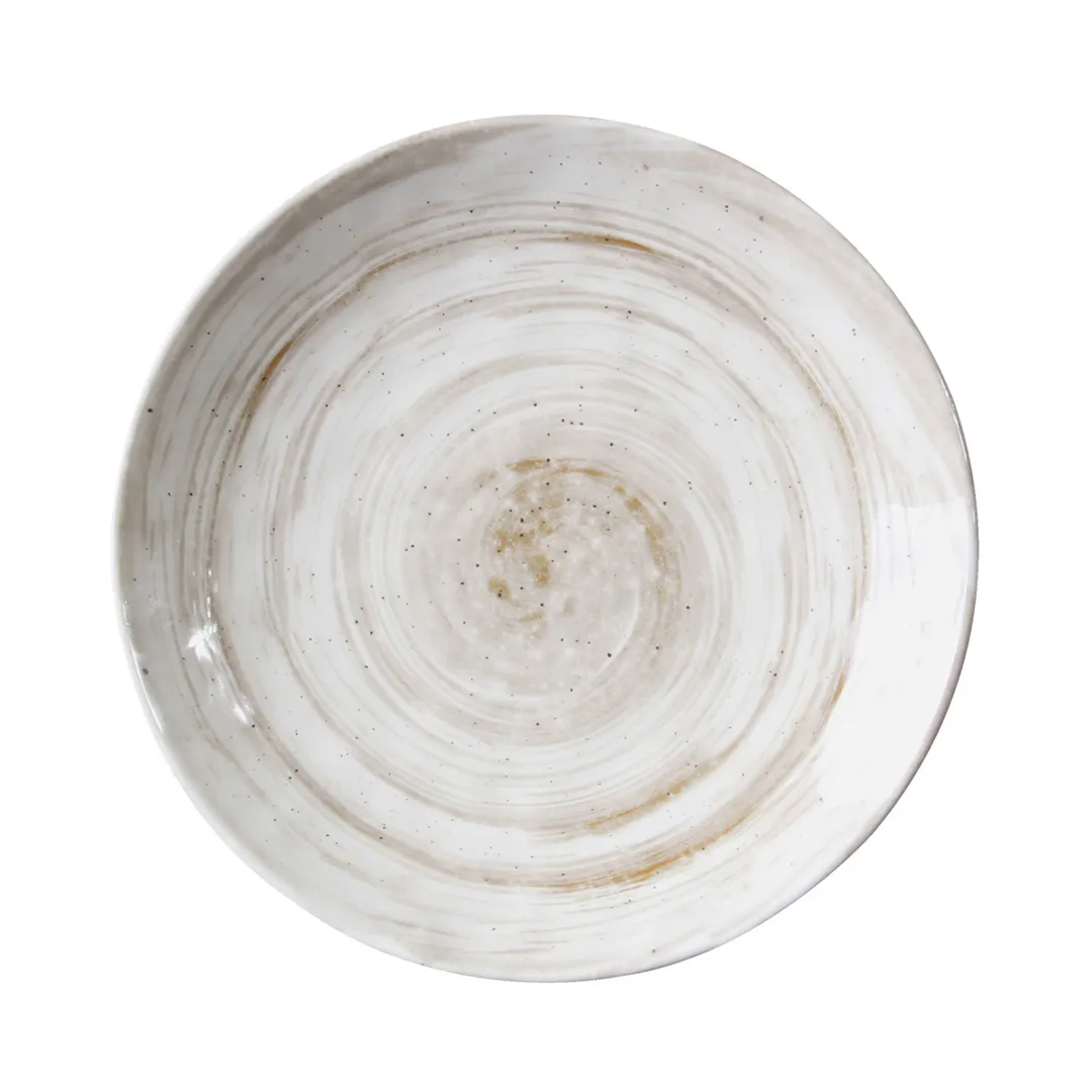 GET D110R-TD Elite Global Plate, 10-1/8" Round, Beige, Melamine, BPA‑Free, Dishwasher Safe, Van Gogh