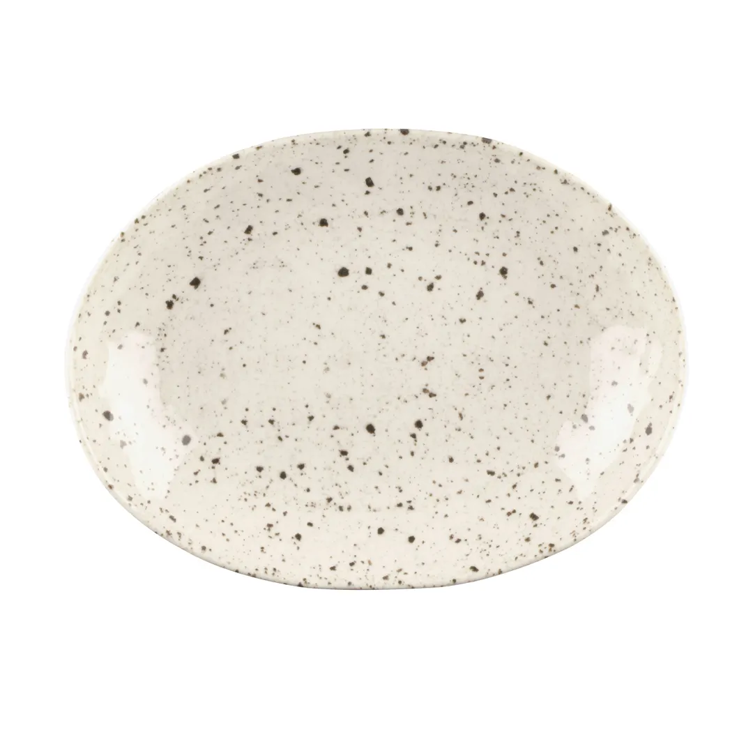 GET D1181OV-CC Plate, 31 Oz., 11" x 8‑3/8" x 1‑1/2" H, Oval Melamine, Chocolate Chip, Stain Resistant