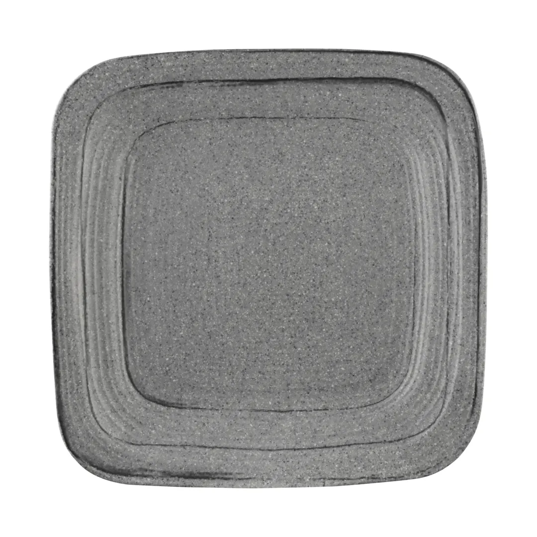 GET D11PLST-GSD Plate, 11" x 11" Square, Gray Melamine, Break/Chip Resistant, Dishwasher Safe