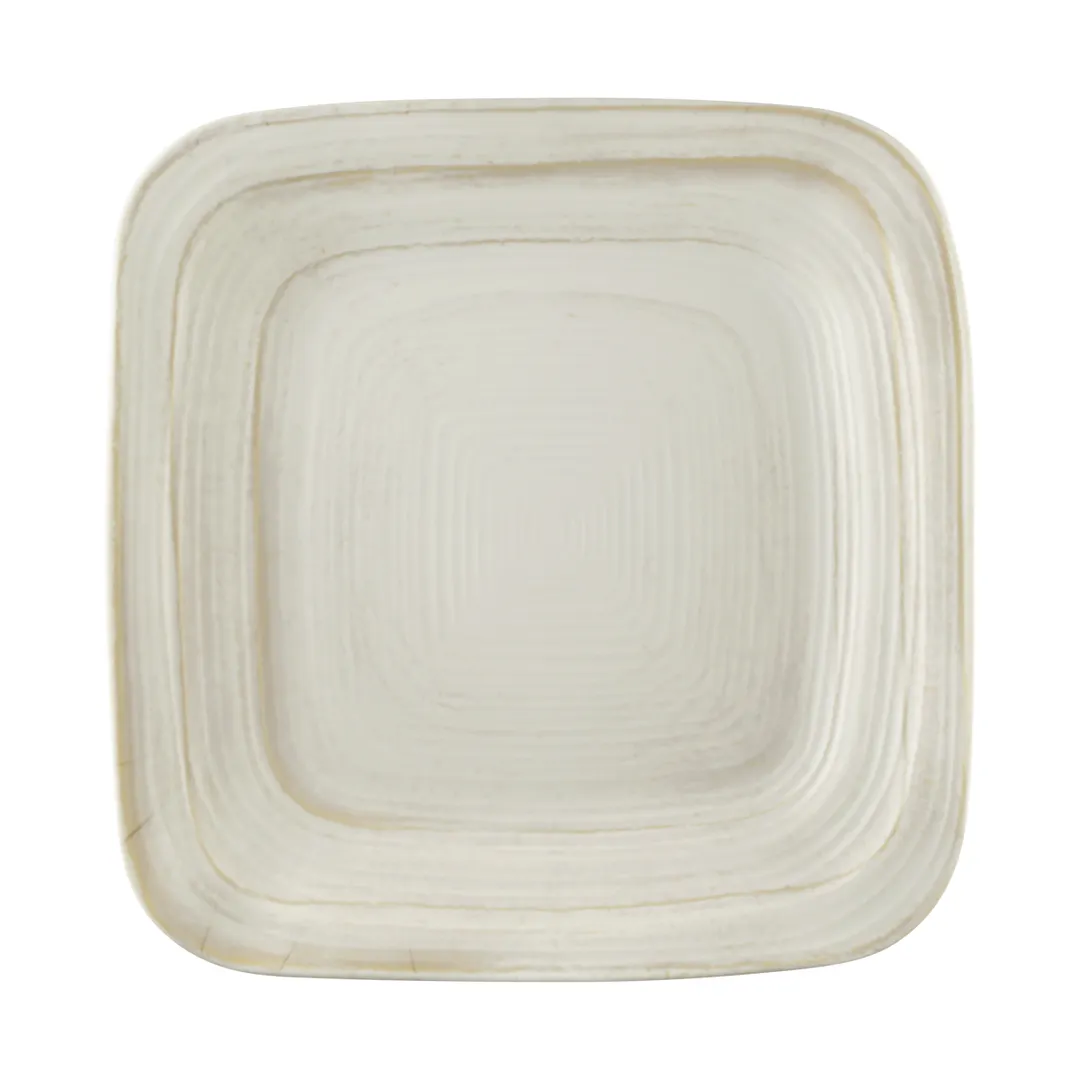 GET D11PLST-OWD Plate, 11" x 11" x 1-3/8", Square Melamine, White Stoneware, Chip & Stain Resistant