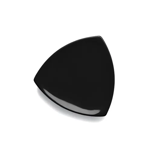 GET D11T-B Elite Global Solutions Plate, 10-1/4" x 1"H, Triangular, Coupe, Melamine, Black
