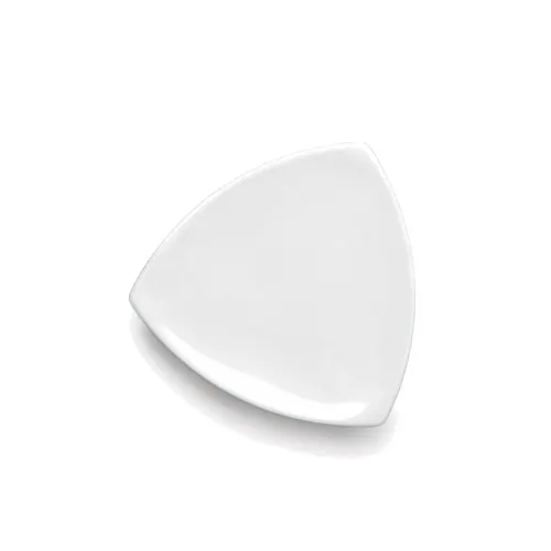 GET D11T-W Elite Global Solutions Plate, 10-1/4" x 1"H, Triangular, Coupe, Melamine, White