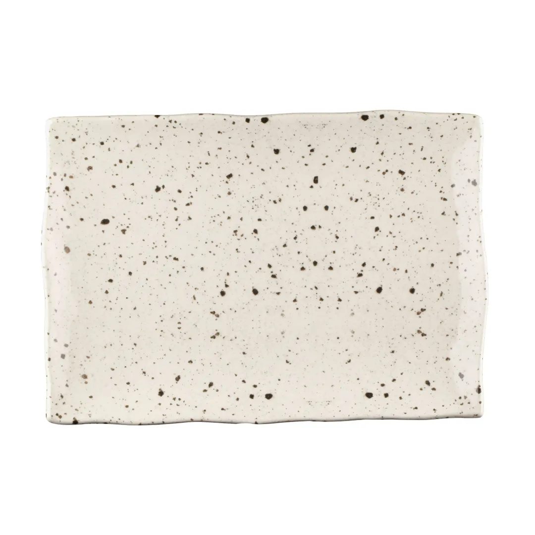 GET D1281RC-CC Plate, 12-1/8" x 8-1/2" Rectangular Melamine, Pattern, Break Resistant, BPA Free