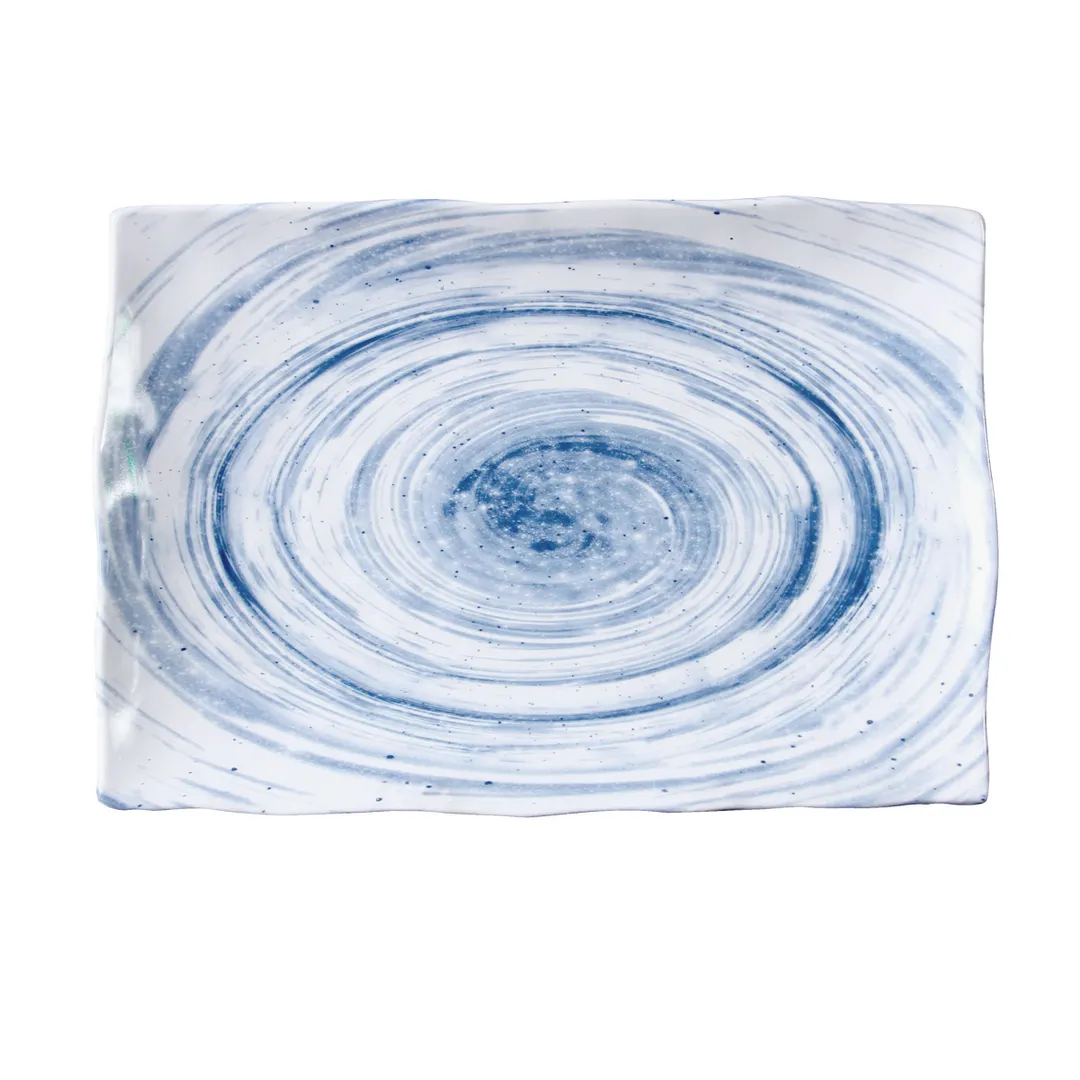 GET D1281RC-ND Navy Melamine Plate, 12-1/8" x 8-1/2" Rectangular, BPA‑Free, Dishwasher‑Safe