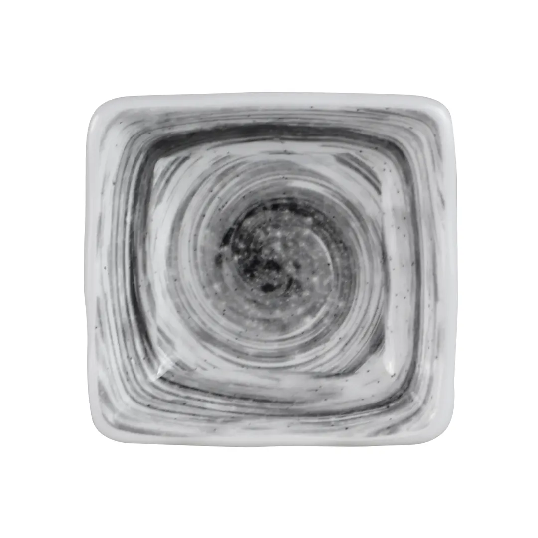GET D21SQ-BD Ramekin, 2 Oz., 2-7/8" X 2-7/8" X 1-1/8"H, Melamine, Black, Break/Chip Resistant