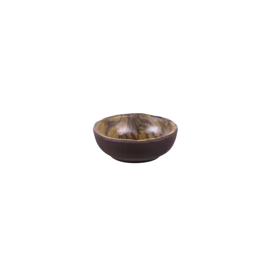 GET D312RB-SEQ Bowl, 3 Oz., 3-1/2" Dia. X 1-1/8" H, Natural Melamine, Break & Scratch Resistant