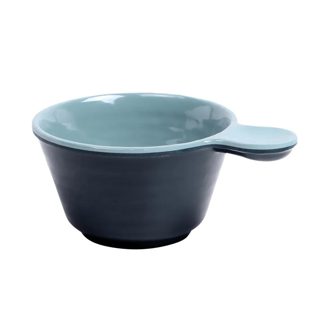GET D42RR-ABY/LAP 10 Oz. Melamine Bowl, 4-1/2" Dia. x 2-1/2" H, Two-Tone, Abyss Gloss, Lapis Matte