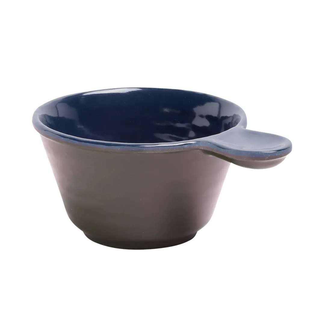 GET D42RR-LAP/CH Bowl, 10 Oz., 4-1/2" Dia. X 2-1/2" H, Melamine, Two‑Tone Lapis Gloss Matte