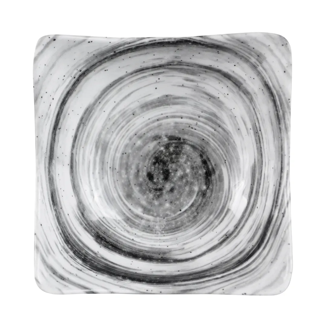 GET D52SQ-BD Bowl, 9 Oz, 5" x 5" x 2-1/4", Square, Melamine, Black, Break & Stain Resistant