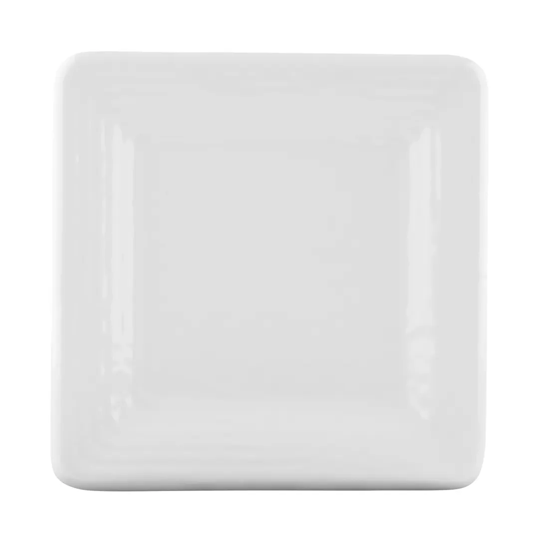 GET D5SQRR-W Elite Global Solutions Plate, 5" x 1/2"H, Square, Pebble Textured, Melamine, White
