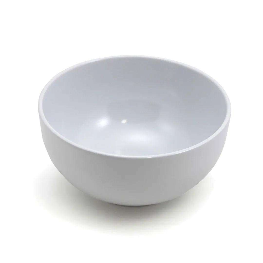 GET D64-W 64oz Round Melamine Bowl, 7-3/4" Dia, 4" H, BPA Free, Dishwasher Safe, White