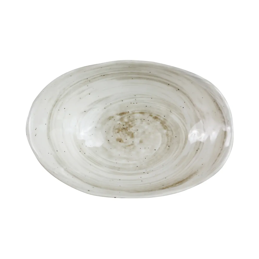 GET D641OV-TD Bowl, 11 Oz., 6-3/8" x 4-3/4" x 1-7/8"H, Oval Melamine, Beige, Break & Chip Resistant