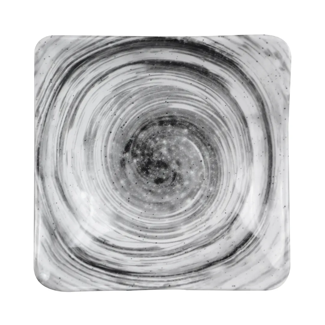 GET D712SQ-BD Square Bowl, 22 Oz., 7-1/2" x 7-1/2" x 2-1/4", Black, BPA‑Free Melamine