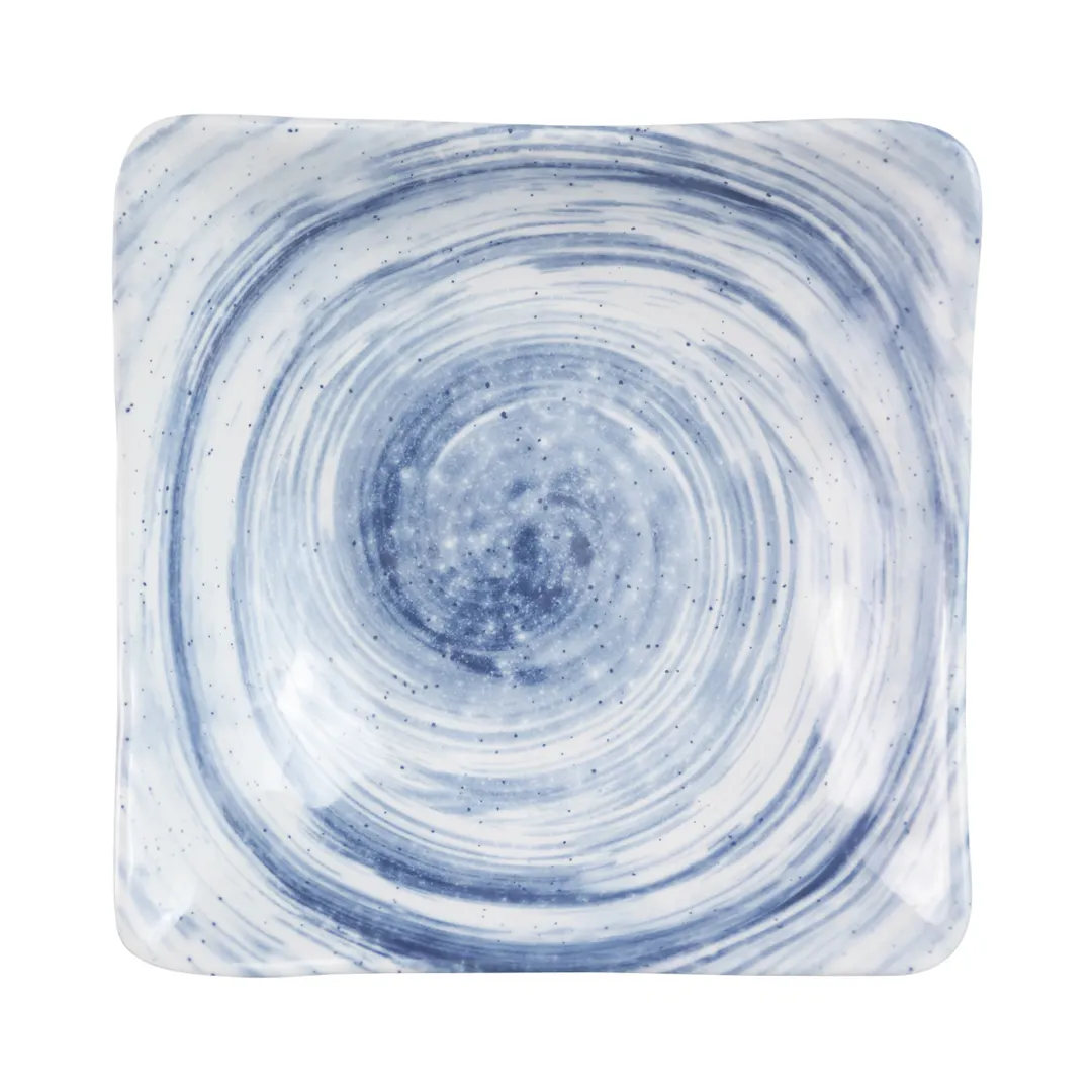 GET D712SQ-ND Bowl, 22 Oz., 7-1/2" x 7-1/2" x 2-1/4", Square Melamine, Navy Blue Break‑Chip Resistant