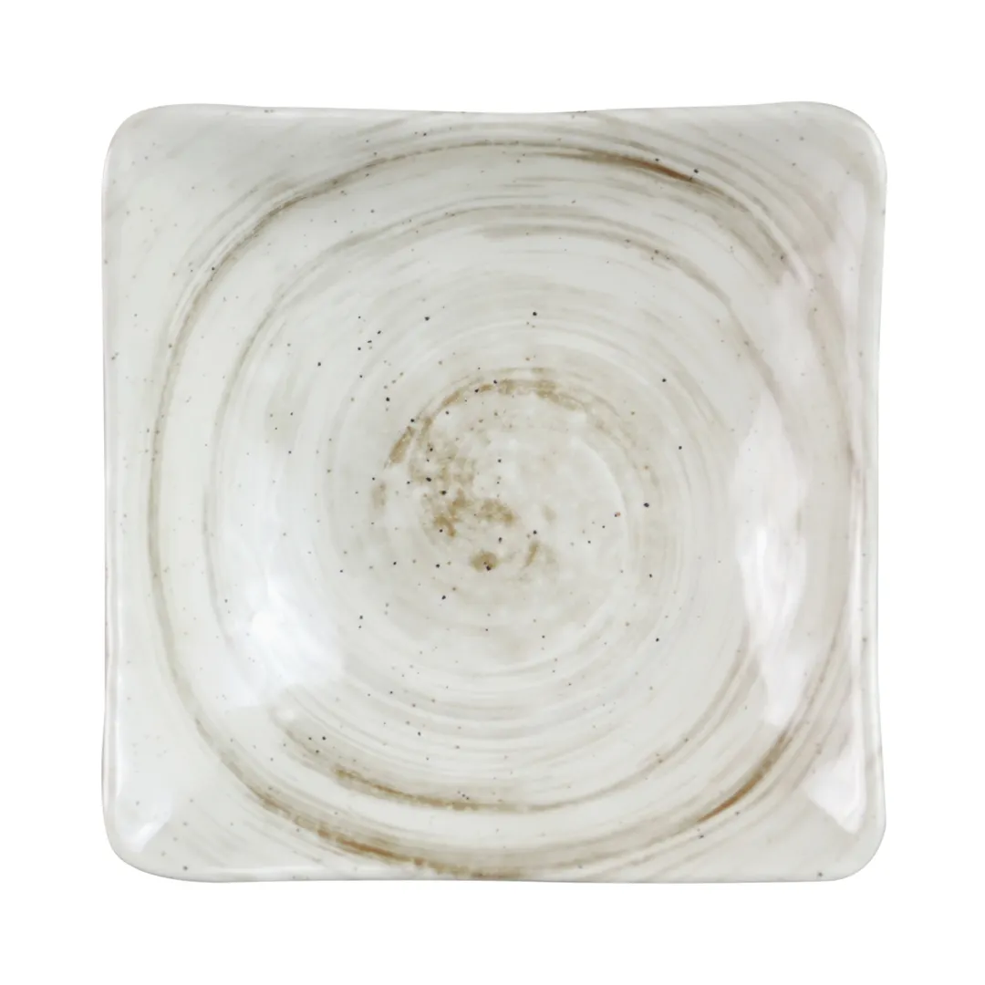 GET D712SQ-TD 22oz Square Melamine Bowl, 7-1/2" x 7-1/2" x 2-1/4", Beige Van Gogh, Dishwasher Safe