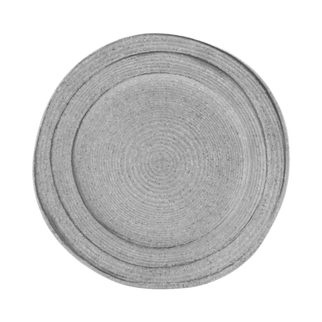 GET D750ST-GSD Plate, 7-1/2" Dia. x 3/4"H, Melamine, Stoneware Look, Grays, Dishwasher Safe, BPA Free