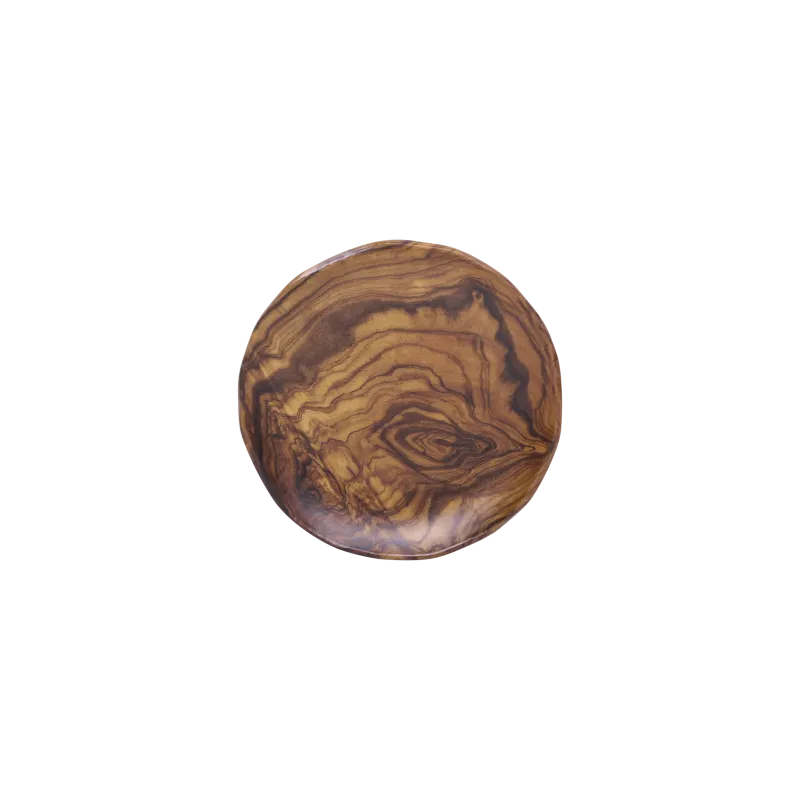 GET D758PL-SEQ 7-5/8" Dia. x 7/8" H Round Melamine Plate, Natural, Break/Chip/Stain Scratch Resistant