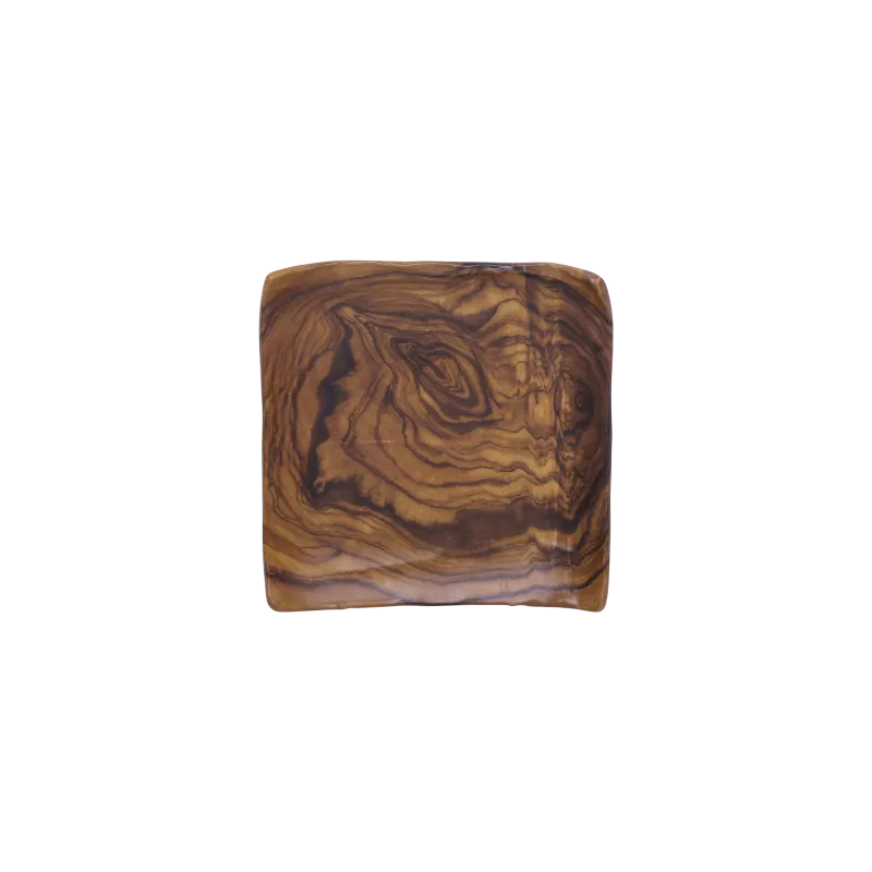GET D758SQ-SEQ Plate, 7-5/8"L x 7-5/8"W x 1-5/8"H, Square Melamine, Natural, Break/Chip/Resist