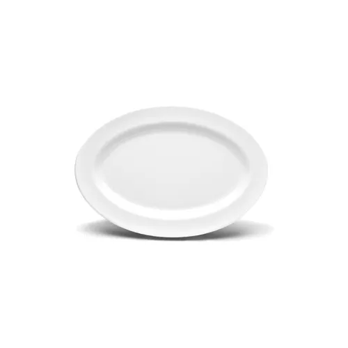GET D812OV-W Elite Global Solutions Platter, 12.75"L x 8.75"W x 0.75"H, Oval, Melamine, White